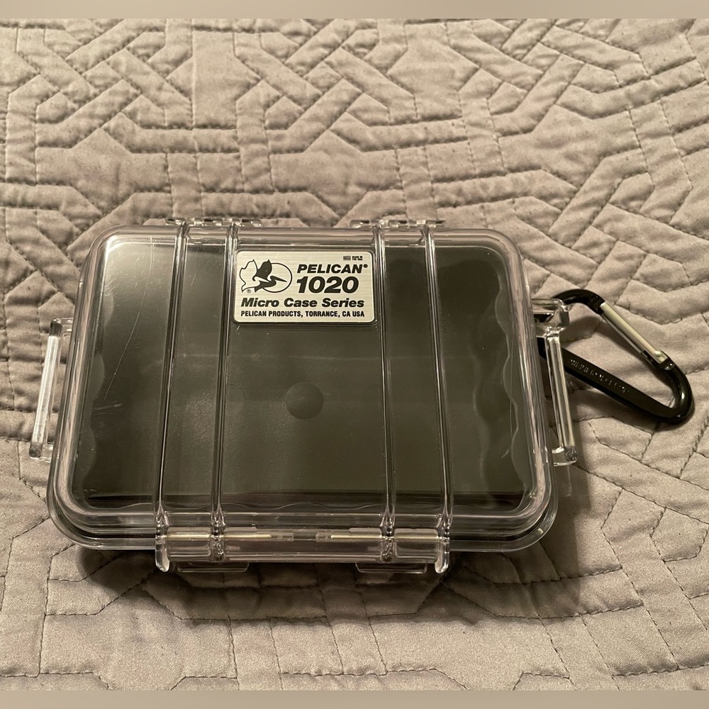 PELICAN 1020 Micro Case Series Black & Clear Dry Box water proof case